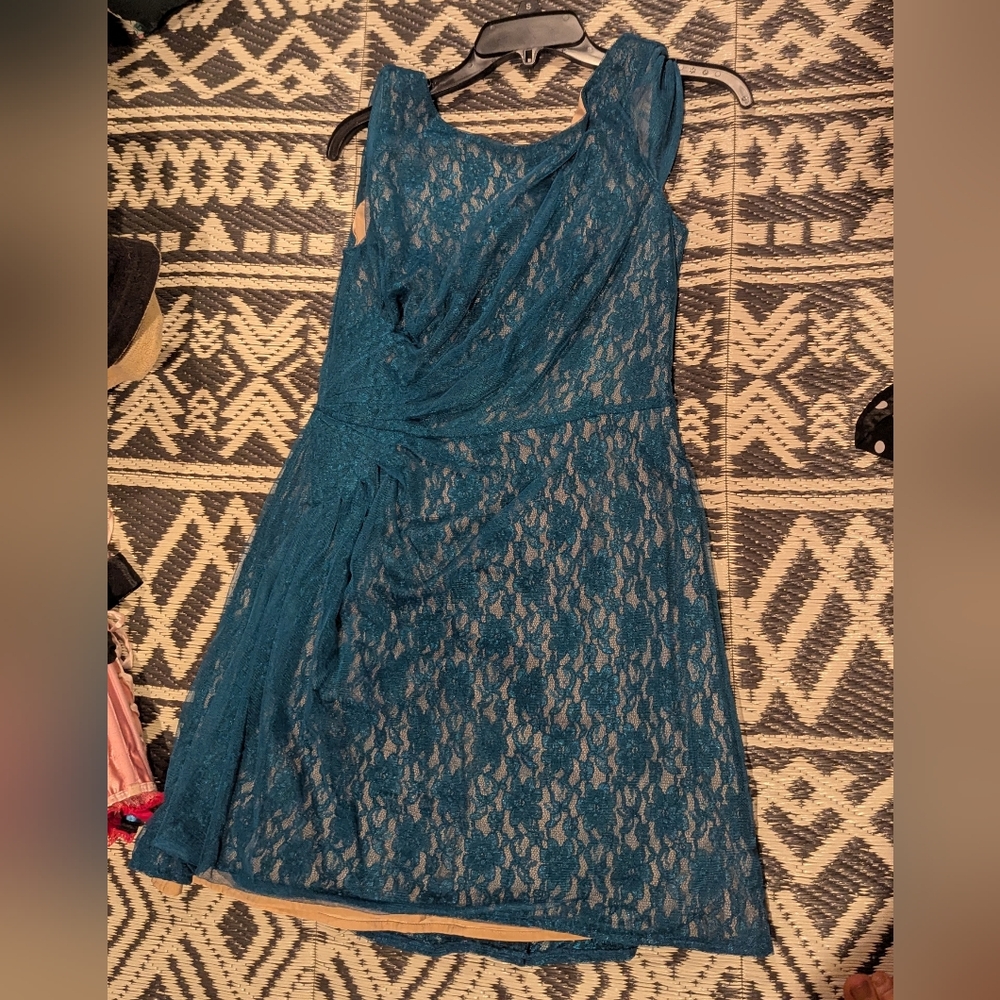 Jessica Simpson Teal Cocktail Dress